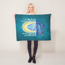 Royal Peacock Radiance Fleecefilt