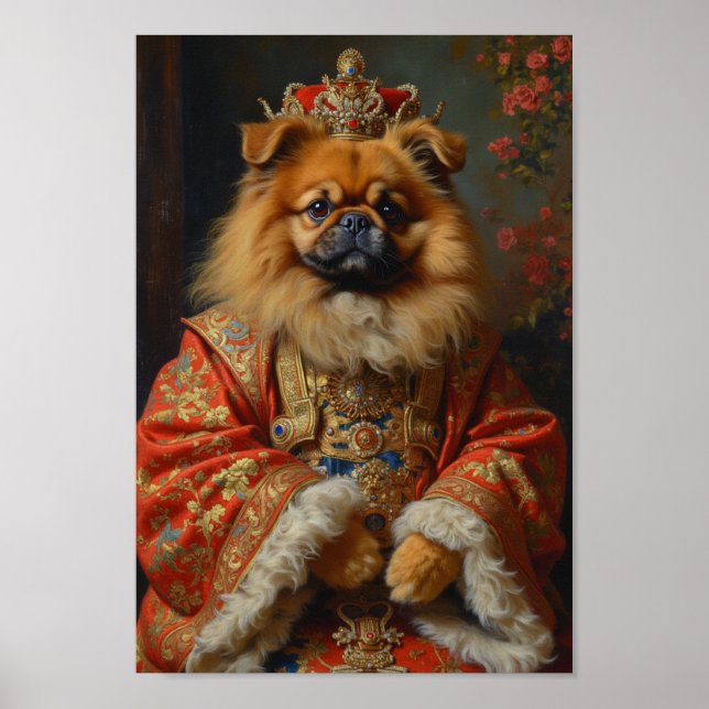 Royal Pekingese Portrait Poster (Framsidan)