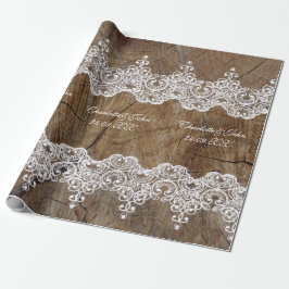 Royal Personlig Rustic Snöre Wrapping Papper Presentpapper