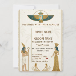 Royal Pharaonic Wedding Invitations Inbjudningar