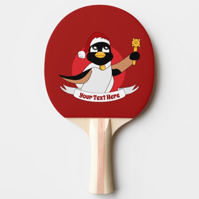 Royal pingguin jul tecknad Ping Pong Paddle Pingisracket (Framsidan)