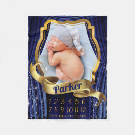 Royal Prince Baby Milestone Photo Fleecefilt
