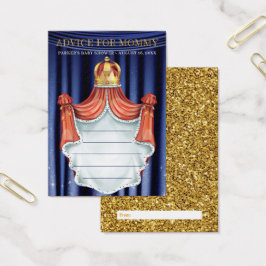 Royal Prince Baby Shower Advice-kort Visitkort