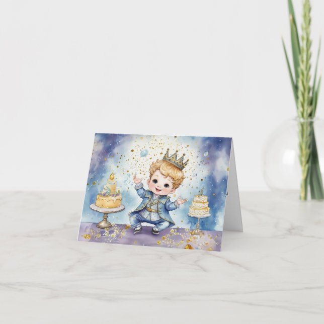 Royal Prince Birthday-inbjudan Kort (Framsida)