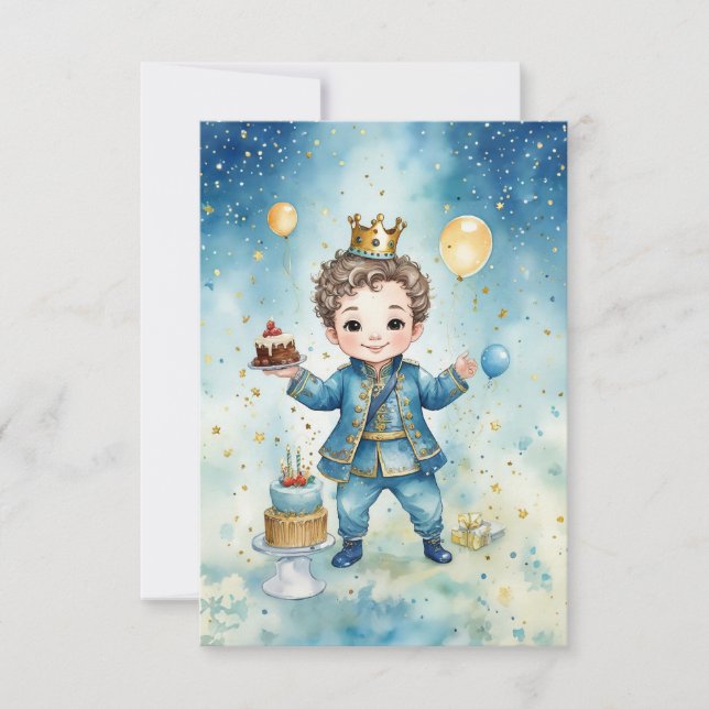 Royal Prince Birthday Joy Card Kort (Framsida)