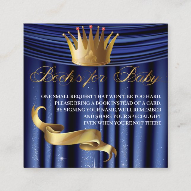 Royal Prince Bokar för Baby Tilläggskort (Framsida)