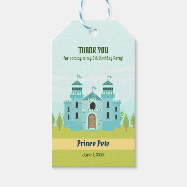 Royal Prince Boy Födelsedagsfest Presentetikett (Framsidan)