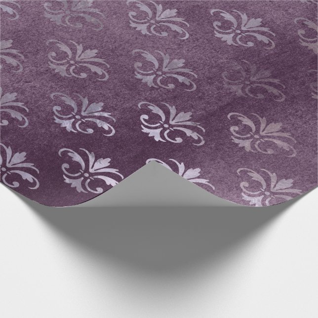 Royal Princess Ametyst Lila Fleur-de-lis Presentpapper (Hörn)