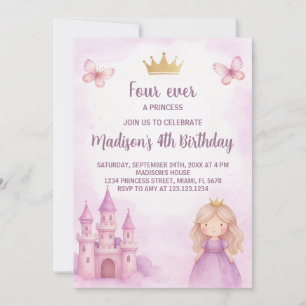 Royal Princess Birthday bjudande Inbjudningar