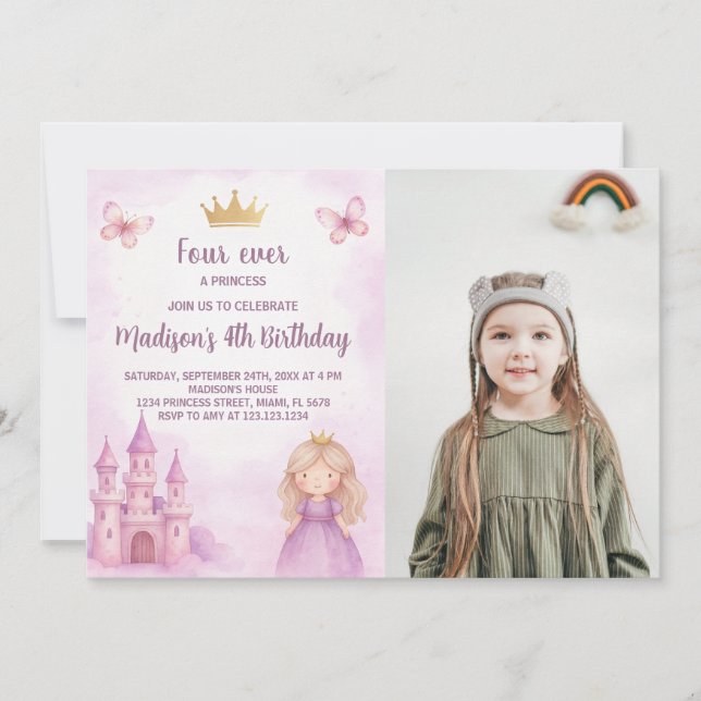 Royal Princess Birthday bjudande Inbjudningar (Framsida)