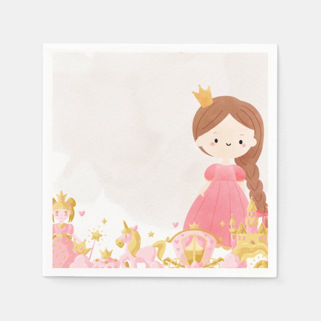 Royal Princess Birthday Party Pappersservett (Framsidan)