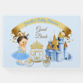 Royal Princess Castle Carriage Blue Guld Girl Gästböcker