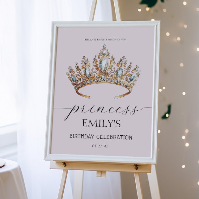 Royal Princess Krona Girl Födelsedagsfest Poster (Skapare uppladdad)