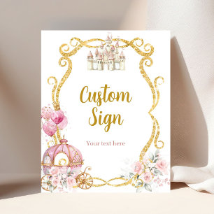 Royal Princess Rosa Carriage Anpassningsbar Sign P Poster