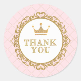 Royal Princess Tack Sticker Birthday Favors Runt Klistermärke
