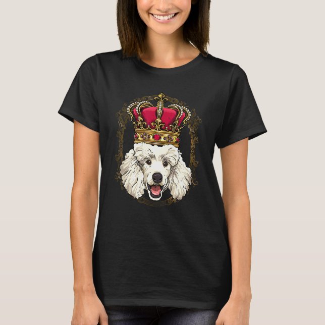Royal Pudel Kung drottning Princess Leksak Mini Pu T Shirt (Framsida)