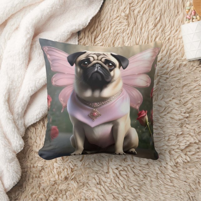 Royal Pug: Princess Fairy of Enchanted Realms Kudde (Filt)