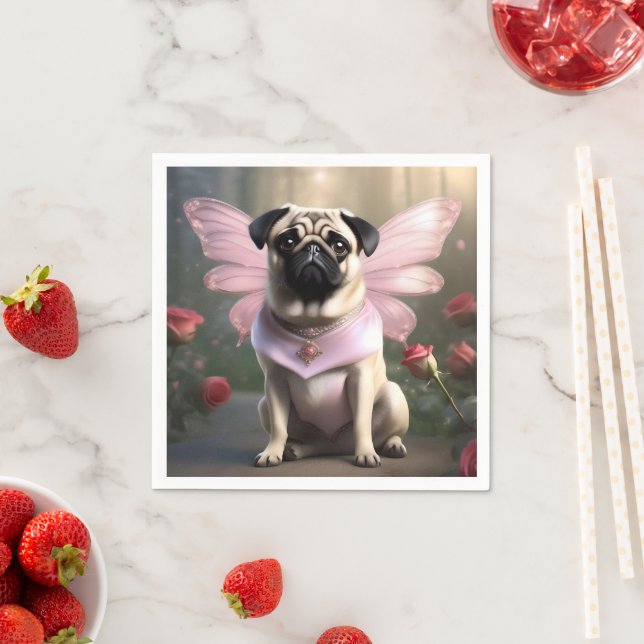 Royal Pug: Princess Fairy of Enchanted Realms Pappersservett (Insitu)