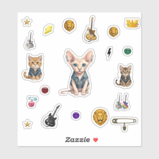 Royal  Punk-Cat Stickers Klistermärken