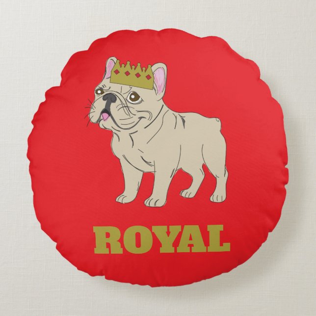Royal Pup Rund Kudde (Framsidan)