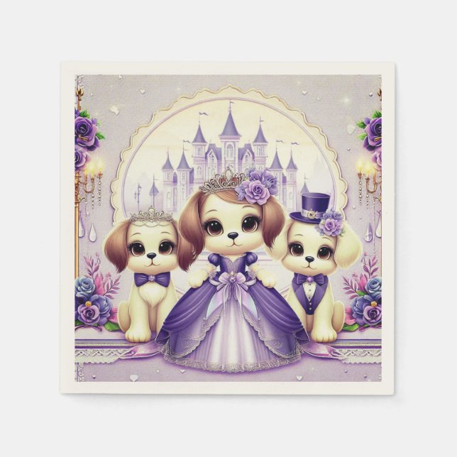 Royal Puppy Fairytale - Princess’s Dream Pappersservett (Framsidan)
