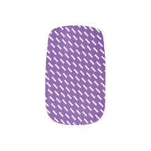 Royal Purple and White Chic Pattern Nail Wraps