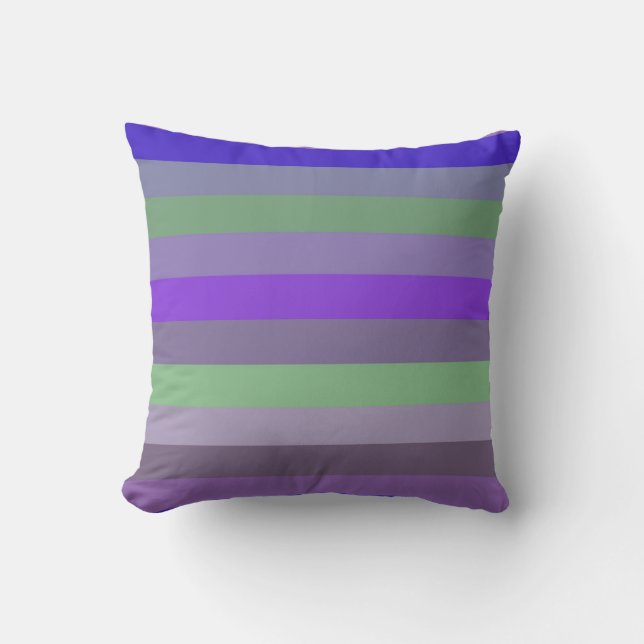  Royal Purple, Gray, Sage Green, Lavender, Magenta Kudde (Framsida)