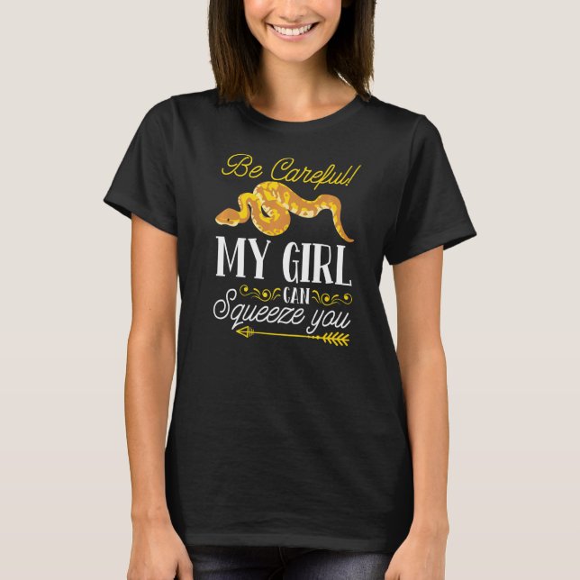Royal Python Banana Boll Python Herpetolog T Shirt (Framsida)