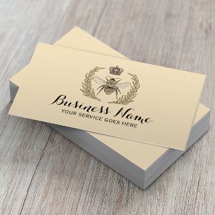 Royal Queen Bee Laurel Wandeans Logotyp Beauty Sal Visitkort