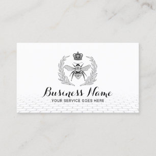 Royal Queen Bee & Vintage Laurel Wandeans Logotyp Visitkort