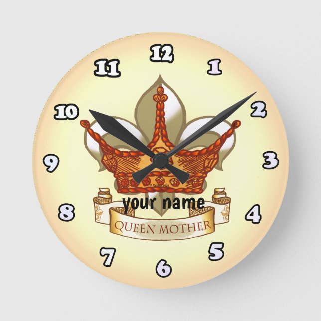Royal Queen Mor Rund Klocka (Framsida)
