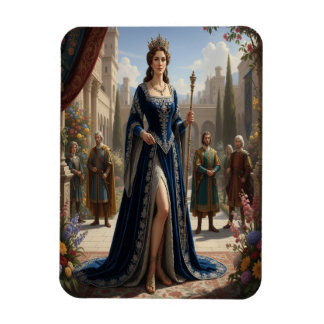 Royal Queen with Scepter in Palace Garden Magnet