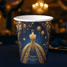 Royal Quinceañera Guld och Princess Theme