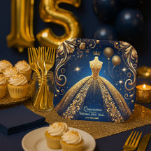Royal Quinceañera Guld och Princess Theme