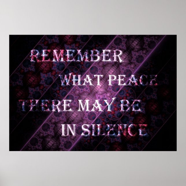 Royal Rand Desiderata Dikt Excerpt Poster (Framsidan)