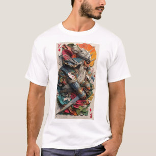 Royal Rebellion – Samuraj Kort Krigare Konsttryck T Shirt