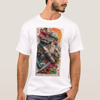 Royal Rebellion – Samuraj Kort Krigare Konsttryck T Shirt