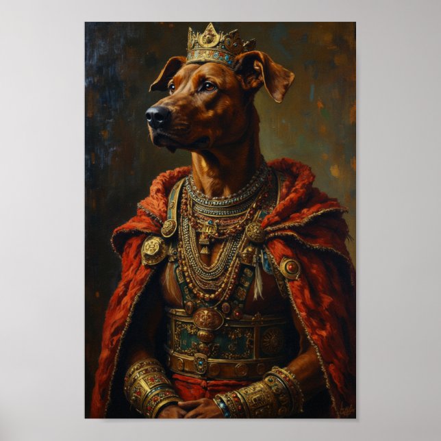 Royal Rhodesian Ridgeback Portrait Poster (Framsidan)