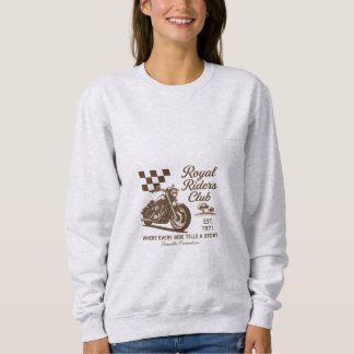 Royal Riders Club Women’s Vintage Motorcycle Sweat T Shirt