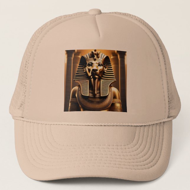 **"Royal Roar: Golden Pharaoh Lejon"** Keps (Framsida)