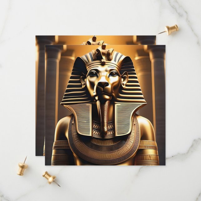 **"Royal Roar: Golden Pharaoh Lejon"** Spara Datumet (Fram/Back In Situ)