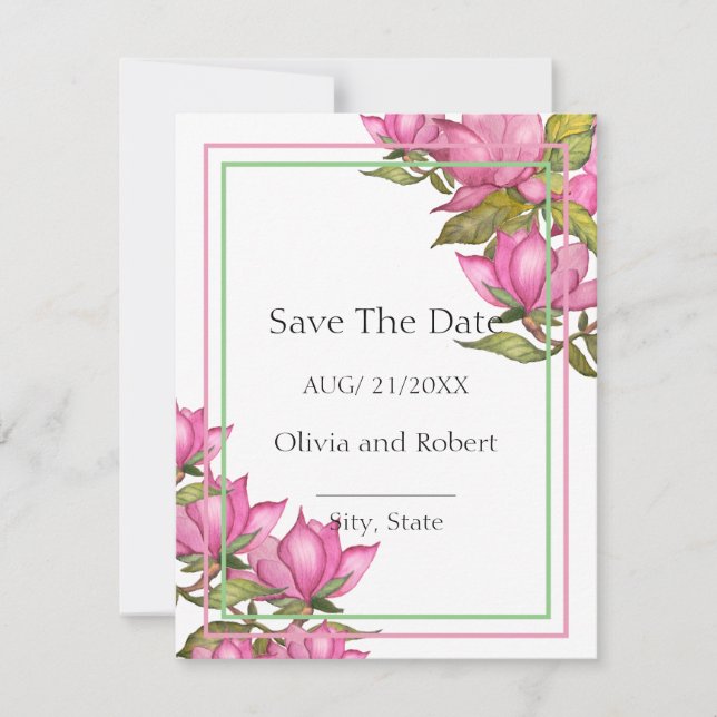 Royal rosa magnolias (Framsida)