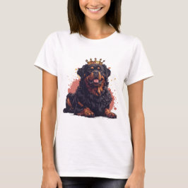 Royal Rottweiler Hund Queen Krona T Shirt