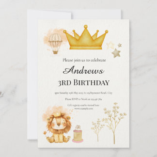 Royal Safari Firande | Bjuddagsinbjudan | Inbjudningar