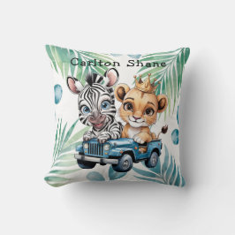 Royal Safari Ride Boy Baby Shower Gift Kudde