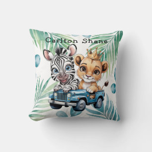 Royal Safari Ride Boy Baby Shower Gift Kudde