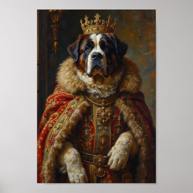 Royal Saint Bernard Portrait Poster (Framsidan)