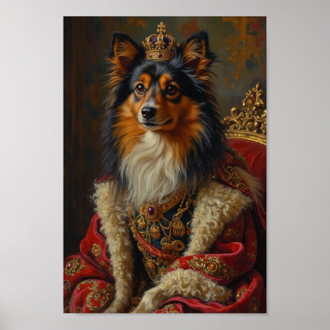 Royal Shetland Sheepdog Portrait Poster (Framsidan)