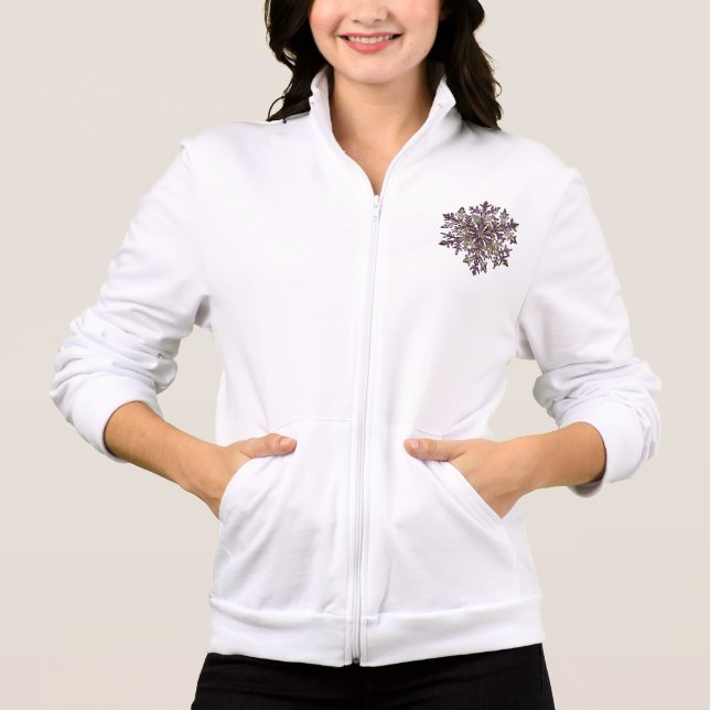 Royal Snowflake Zip-up Jacka Tee Shirt (Framsida)