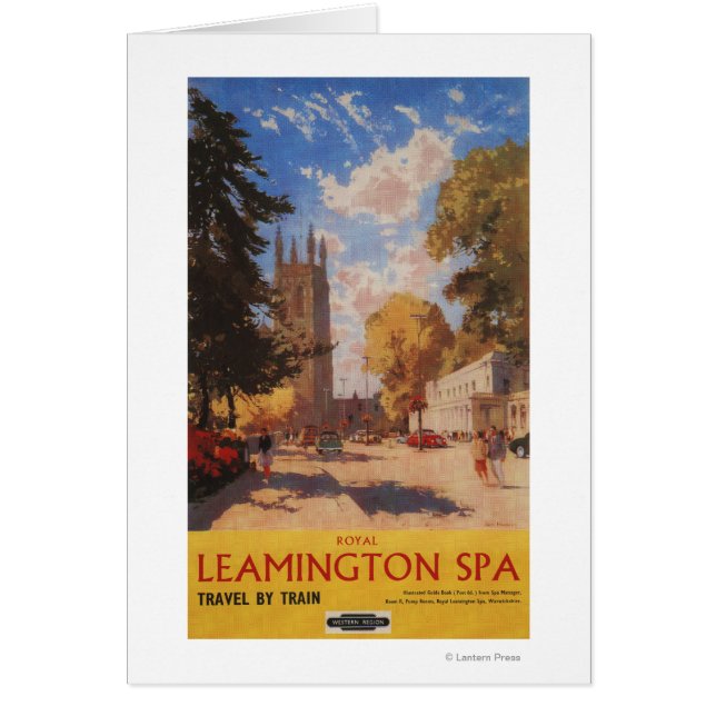 Royal Spa, Street View British Railways Poster Hälsningskort (Framsidan)
